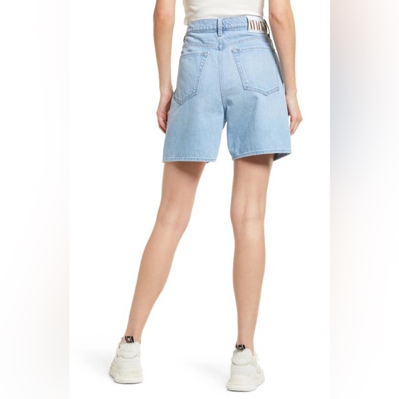 NWT Mother SNACKS! The Pleated Fun Dip vintage high waisted Shorts blue - Picture 3 of 17